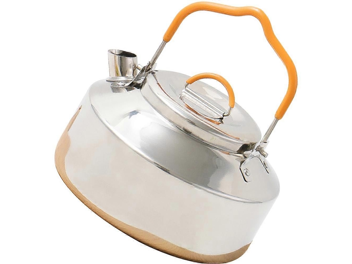 Chaleira Portátil de Aço Inoxidável para Camping, para Aquecer Água, Cor Prata, para Uso Externo. ELECTVAULT1