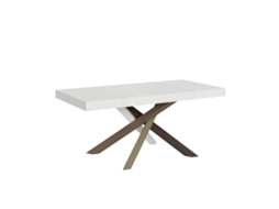 Mesa Extensível 200/304x90 Cm Volantis Branco Freixo Pernas Multicoloridas 4/c Itamoby