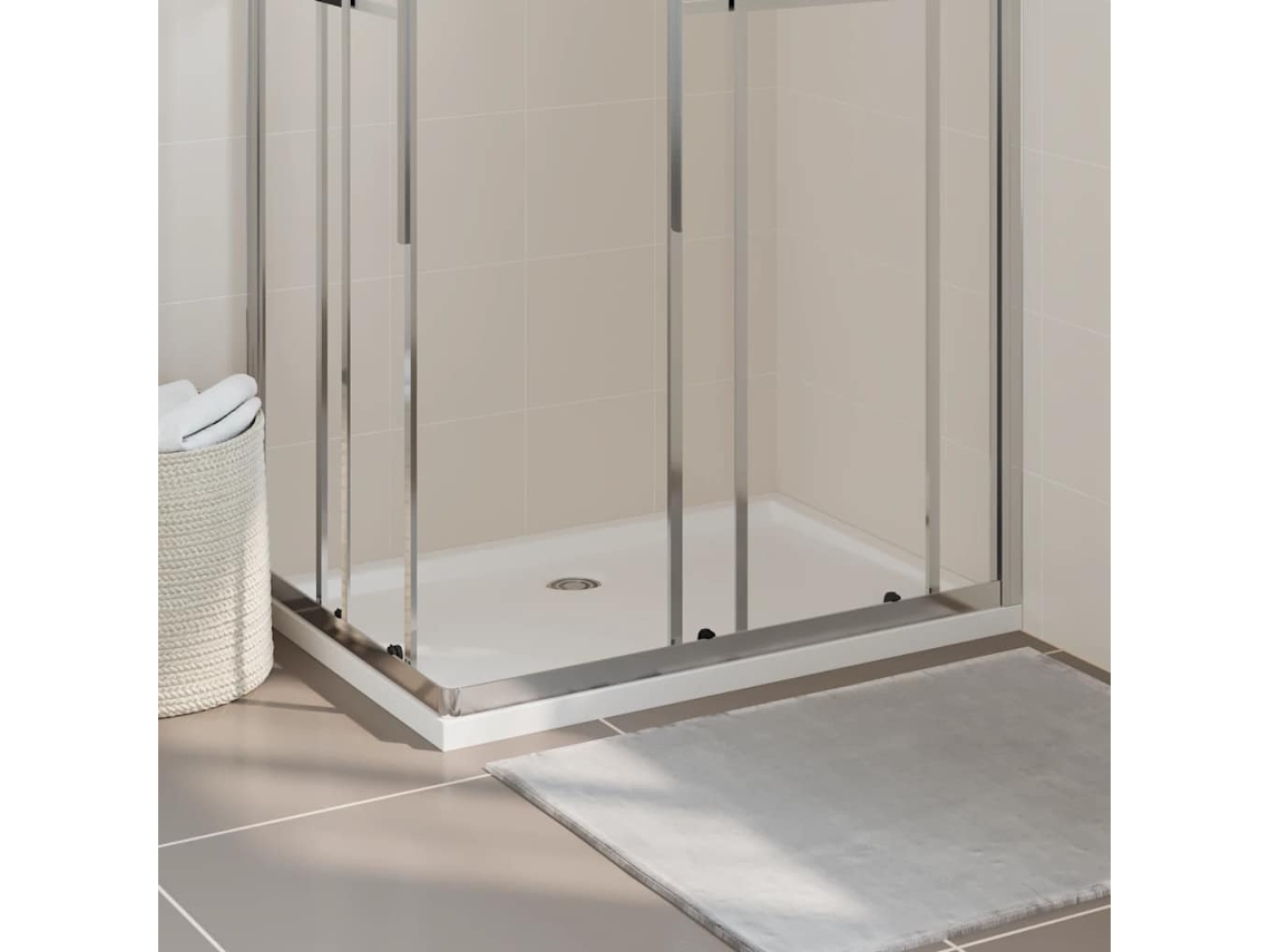 Vidaxl Base De Chuveiro Retangular 70x100 Cm Abs Branco