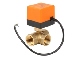 Válvula De Bola Motorizada De Latón 3 Vías Dn25 G1 Para Acondicionador De Aire Dc24v