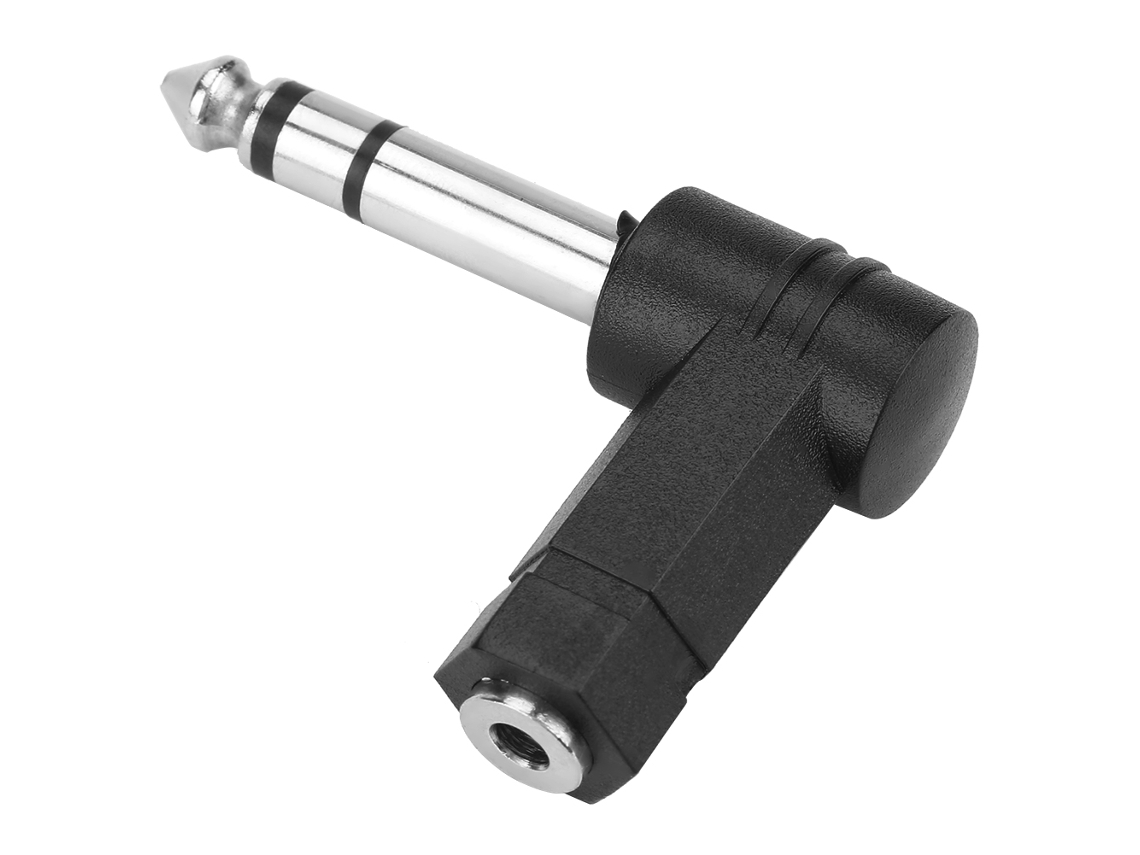 Laxiscreed Adaptador De Áudio 3.5mm Para 6.35mm Com Design De 90º E Compatibilidade Universal