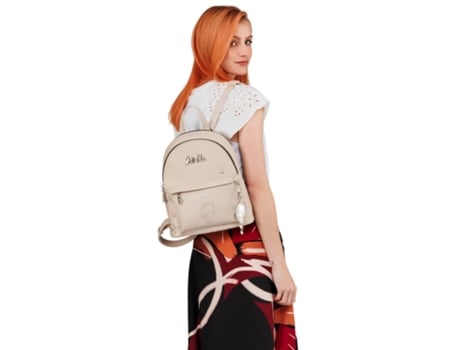 Mochila De Passeio 2c Alma Original 40745 246 Bege Anekke