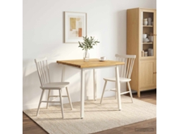 Vidaxl 60 X 55 X 75 Cm Madeira Sólida De Acácia Branco Retangular