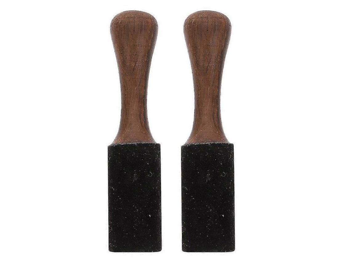 2 baquetas de madeira para bola de canto, ioga, meditação e acessórios de cura espiritual, 12,8 x 2,8 cm, pretas.