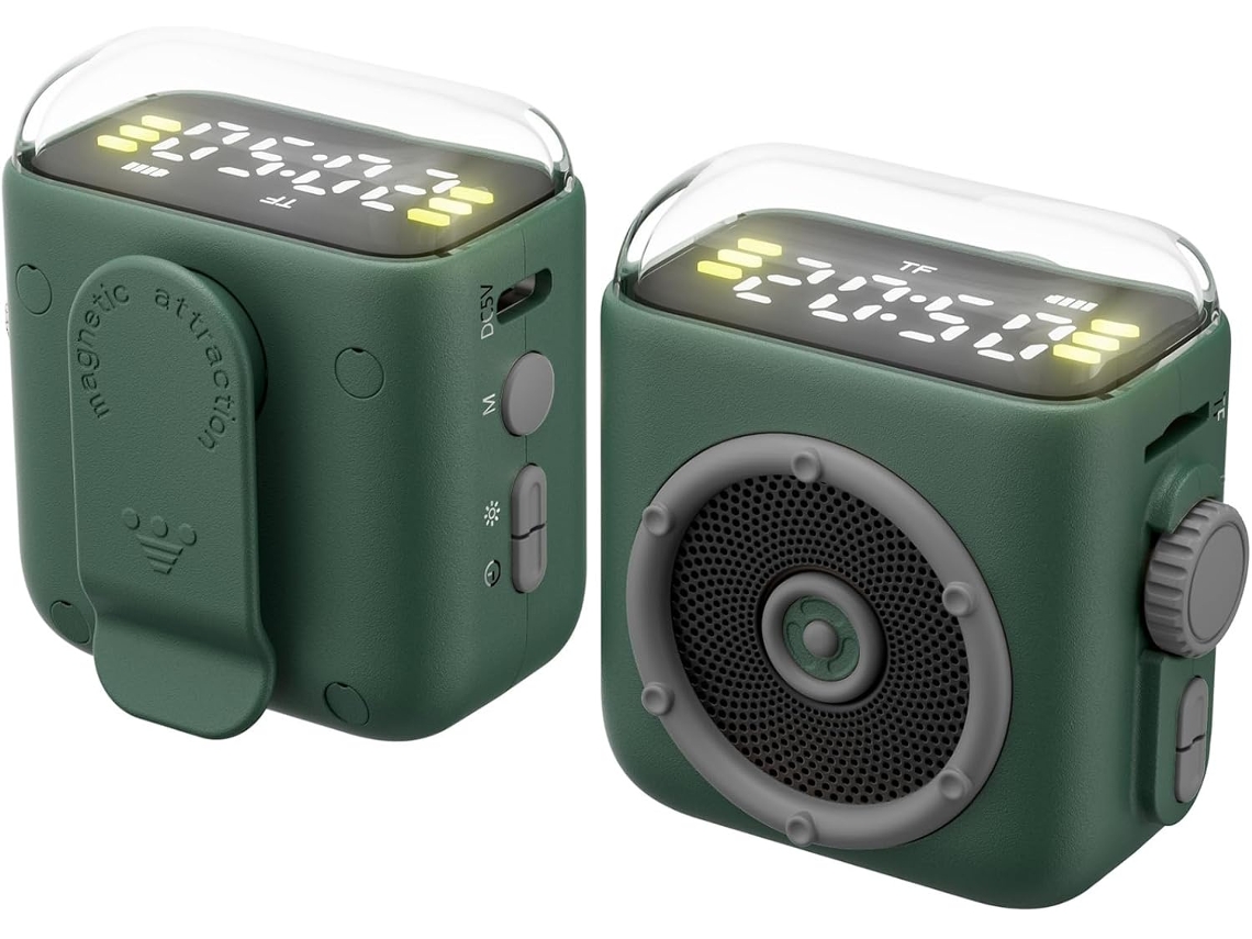 Mini alto falante Bluetooth magnético com clipe, som alto JYTGALX