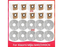 20pcs Vacuum Dust Bag And Mop Cloth Set For M40 D110cn Vacuum Cleaner Replacement Parts