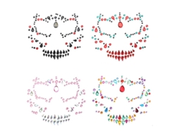 4Pcs Adesivo Facial Temporário para Decorações de Halloween ALLINLESS