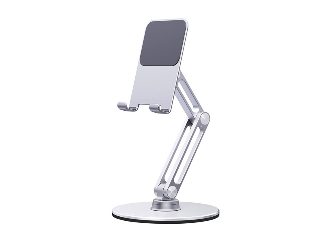 Suporte De Mesa Para Celular E Tablet Com 2 Braços Ajustáveis ​​e Rotação De 360°