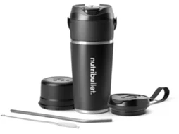 Liquidificador Portátil Nutribullet FLIP NBP016B (Preto e Inox - Copo Térmico 590 ml)