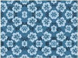 Colcha de Flanela com Estampa Hibisco Azul Macia e Quente Ideal para Sofá Quarto 152 4 X 127 Cm, Macio, Quente