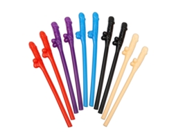 2026wiiyh-10 Peças De Palitos De Bebida Personalizados Para Casamentos E Festa De Solteiro (rosa, Azul, Preto, Carne)