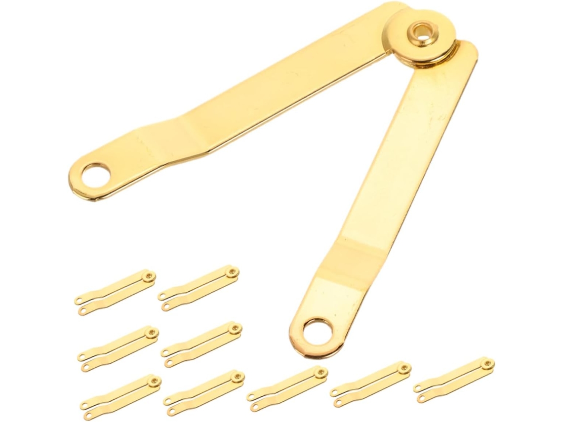10 Peças De Suporte Tampa Metal Para Caixas Joias Madeira, Suportes