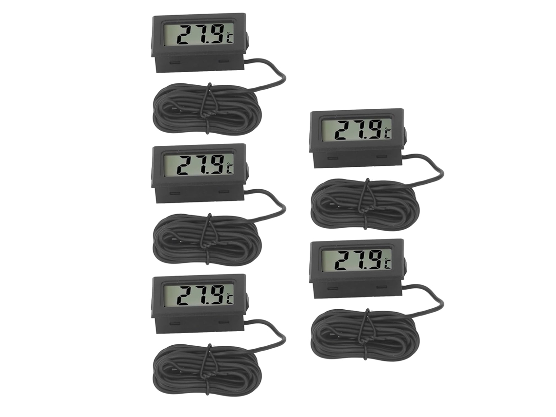 Mini Termômetro Eletrônico Digital, Material Abs, Medição Precisa, Ecrã Lcd