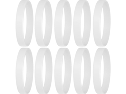 50 Unidades De Pulseiras Esportivas Silicone Lisas, Resistentes E Flexíveis, Ideais Para Eventos Em Equipe, Festas
