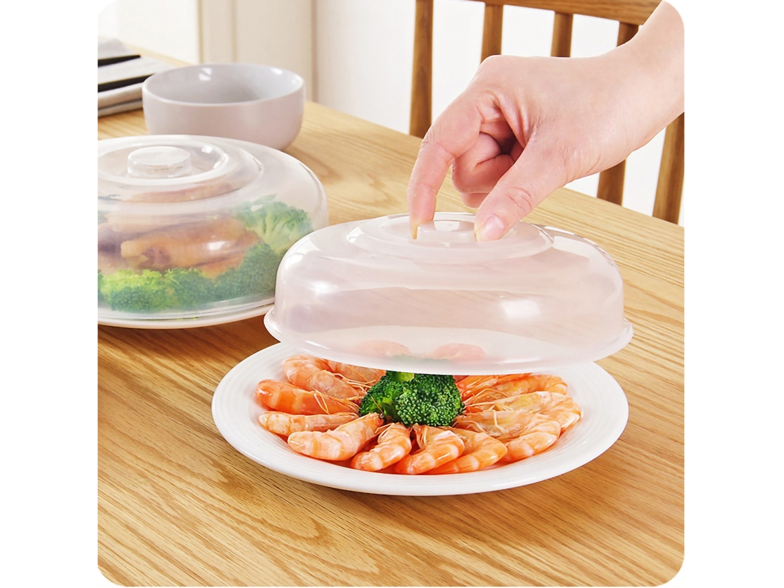 Tapa Para Microondas Transparente Material Pp Protector De Alimentos 17cm