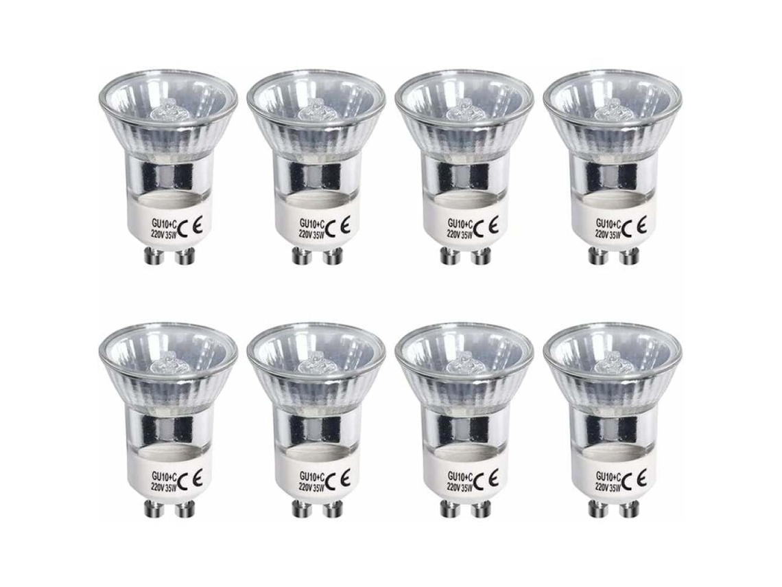 MEOIRUERY Para Iluminação De Pista, Lâmpadas Advertidas Gu10 35w 220 240v Ac Branco Quente 2800k, Alta Saída 360 Lúmens Bulbo De Halogênio Com Instante Sobre Te
