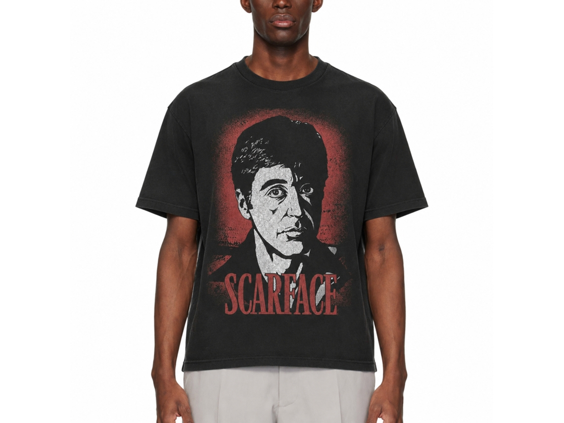 Rockinstone Scarface Face Smoke T-shirt Size:xl
