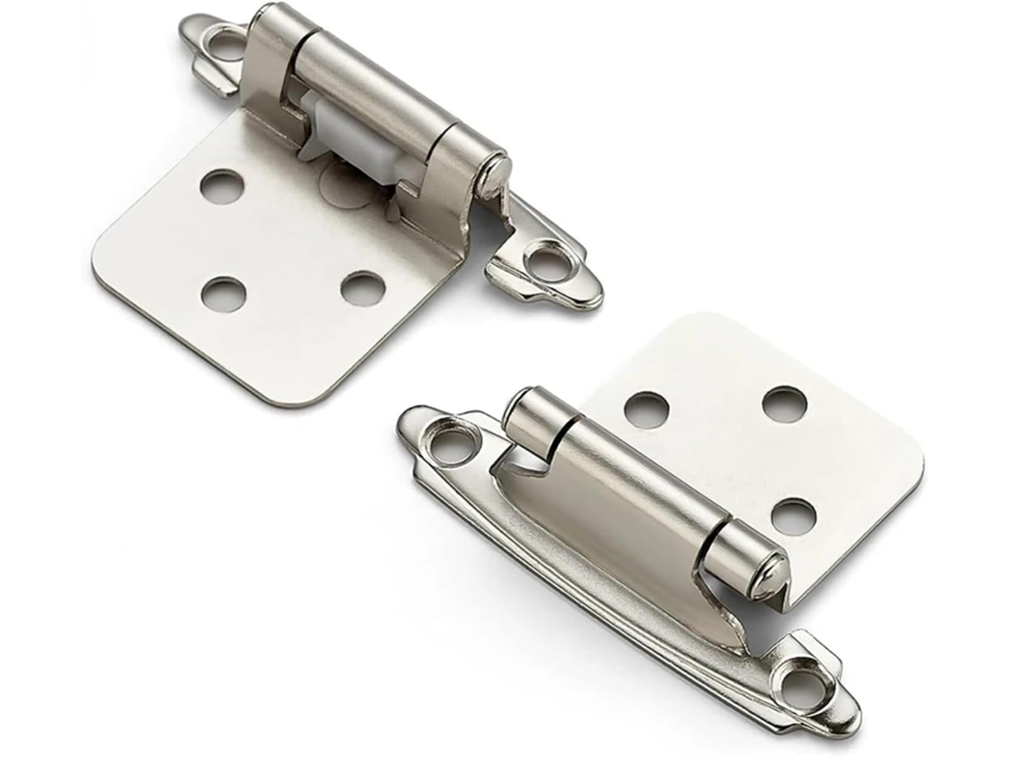 2 Dobradiças De Mola Com Fechamento Automático E Parafusos Para Portas Armários Sobrepostas, Dobradiças Embutidas Para