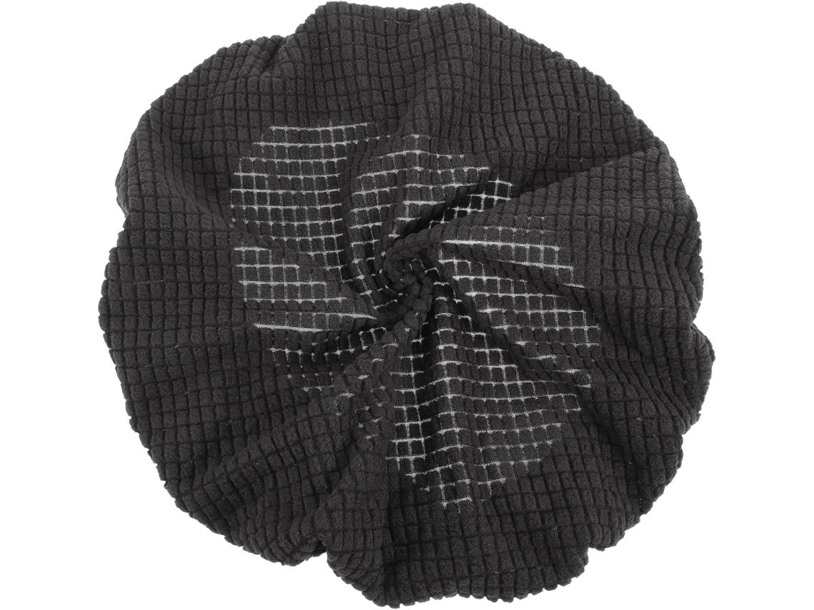 Capa para Banqueta Redonda Inoomp, Altamente Elástica, em Tecido Polar Preto Elástico, com Diâmetro de 30 a 40 Cm, para CHABERLU