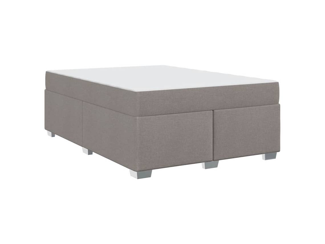 Conjunto 1 Estrutura Da Cama Vidaxl Castanho-acinzentado Tecido (160 X 200 Cm)