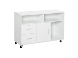 Móvel Arquivador Melamina Cor Branco 100x35x65 cm Homcom