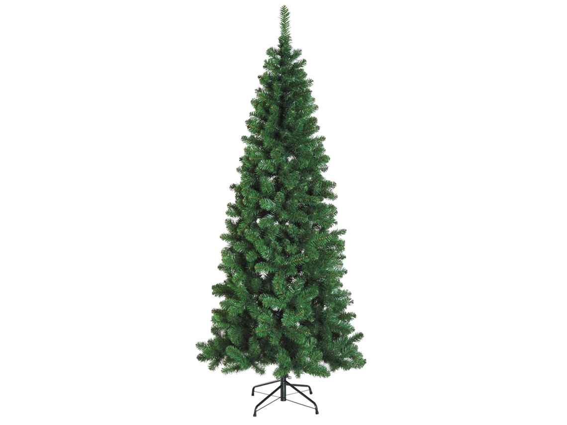 Árvore De Verde Natal Artificial 210cm Ignífugo Com 631 Ramos Pvc E Suporte Metal Decoração Para Interiores Fácil Montar