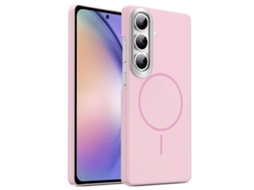 Capa Para Samsung Galaxy A54 5g Fina Circular Magsafe À Prova De Choque Dourada Em Policarbonato Rosa
