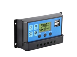 Laxiscreed Controlador Solar Universal 12v/24v Com Duas Saídas Usb Automáticas