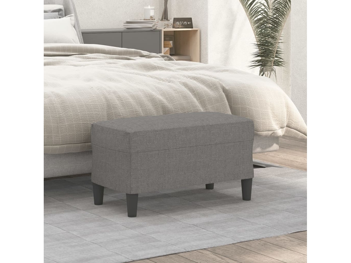 Vidaxl Banco 70x35x41 Cm Tecido Cinzento-escuro