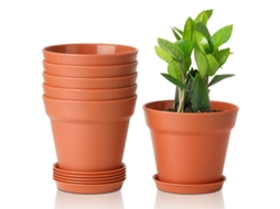 Vasos de Plástico Vermelho con Drenaje 12,5cm BRILVIBERA
