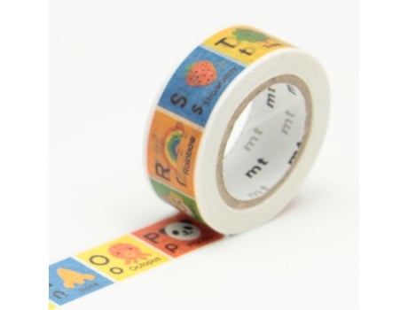 Fita Adesiva Kids Alfabeto N Z multicolorido MASKING TAPE (1,5 cm X 7m)