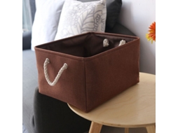 Cesta de armazenamento 3 peças, dobrável, com alças de corda, para crianças, roupas, brinquedos, 15.7x11.8x8.3 polegadas