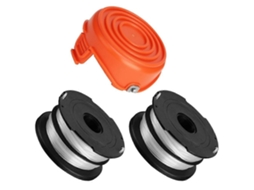 2 Carretéis De Substituição E 1 Tampa De Carretel Para Cortador De Grama Black Decker Gh750, Gh710 E Gh700, Df-065-bkp Rc-065-pa