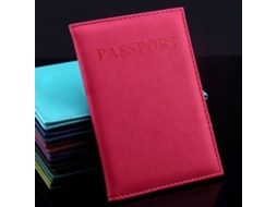 Porta-passaporte Em Imitação De Couro(vermelho Rosado)