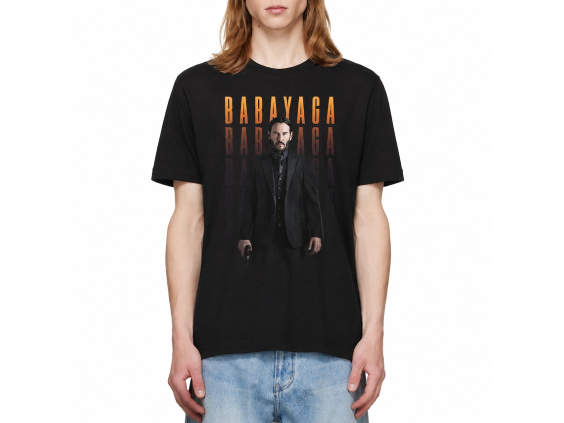 Rockinstone John Wick Baba Yaga Black Adult T-shirt Size:s