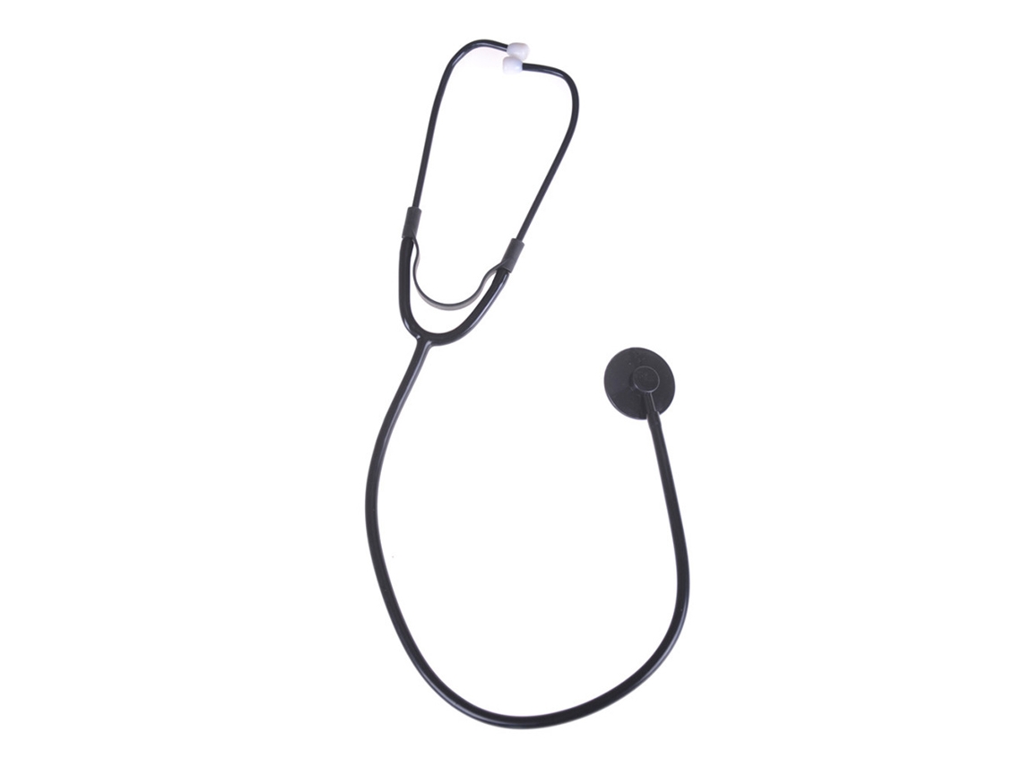 Mali estetoscópio Simulado para Crianças Brinquedo de Jogo de Médico Funcionamento Real Preto