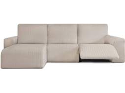 Capa de Chaise Longue Relax Esquerda EYSA Premium Jaz Tecido Multielástico (360 x 120 x 120 cm - Poliéster e Algodão - Lino)
