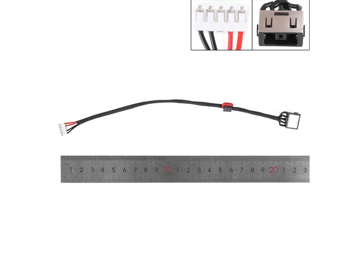Conector/cabo de carregamento CC para Lenovo Y520 de 15kbps. Entrada CC. Compatível com Pj1090.