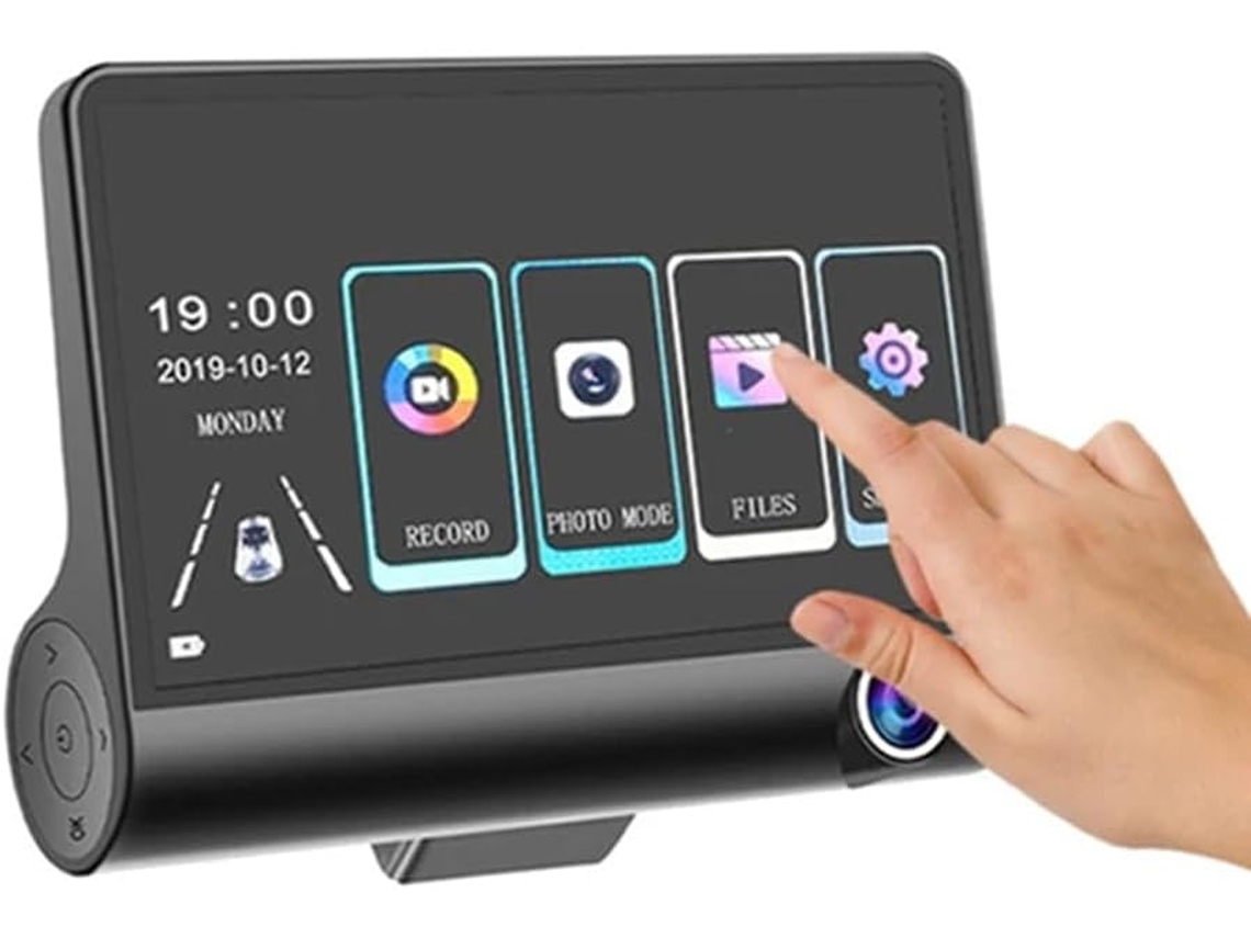 Câmera Veicular Dvr com Tela Sensível Ao Toque de 4 Polegadas e Resolução 1080p para Painel e Interior. SFUSHOS