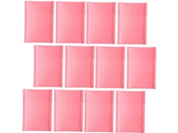 Pacote com 100 Topbathy Envelopes Acolchoados para Envio, Rosa, 11x15,4 Cm, Reforçados Plástico Bolha, Imperme