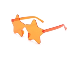 Óculos De Sol Estrela Cinco Pontas - Óculos Festa - Acessórios Festival - 154,913,8 Cm - Pc - Laranja