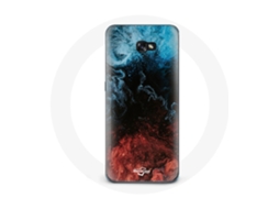 Capa para Samsung galaxy A5 2017 Fundo de Textura abstrata vermelho preto e azul