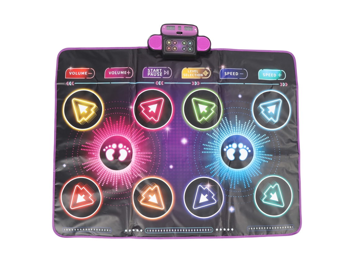 Primerox tapete de Dança Eletrônico com Música para 2 Jogadores Brincadeira Infantil Interativa