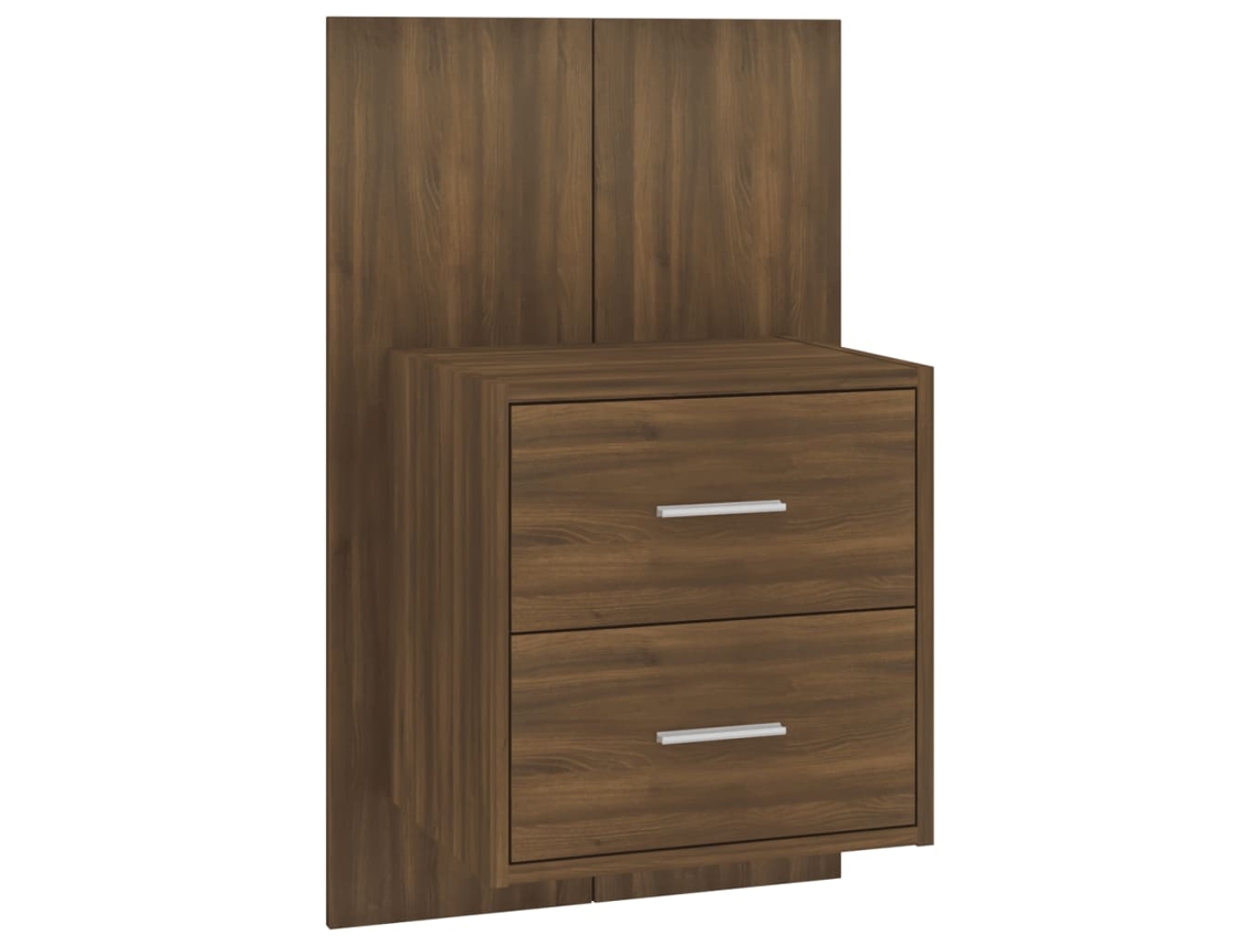 Wall-mounted Bedside Cabinet, Wall-mounted Bedside Cabinets Vidaxl Marrom Madeira Processada (n/a)