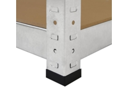 Prateleiras De Aço Galvanizado De 5 Camadas 90 X 40 X 180 Cm Até 1000 Kg Oficina De Armazém De Garagem Fácil De Montar 100 Livre De B