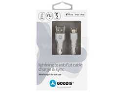 Cabo GOODIS Flat (USB - Lightning - 1m - Branco) — USB - Lightning | 1 m