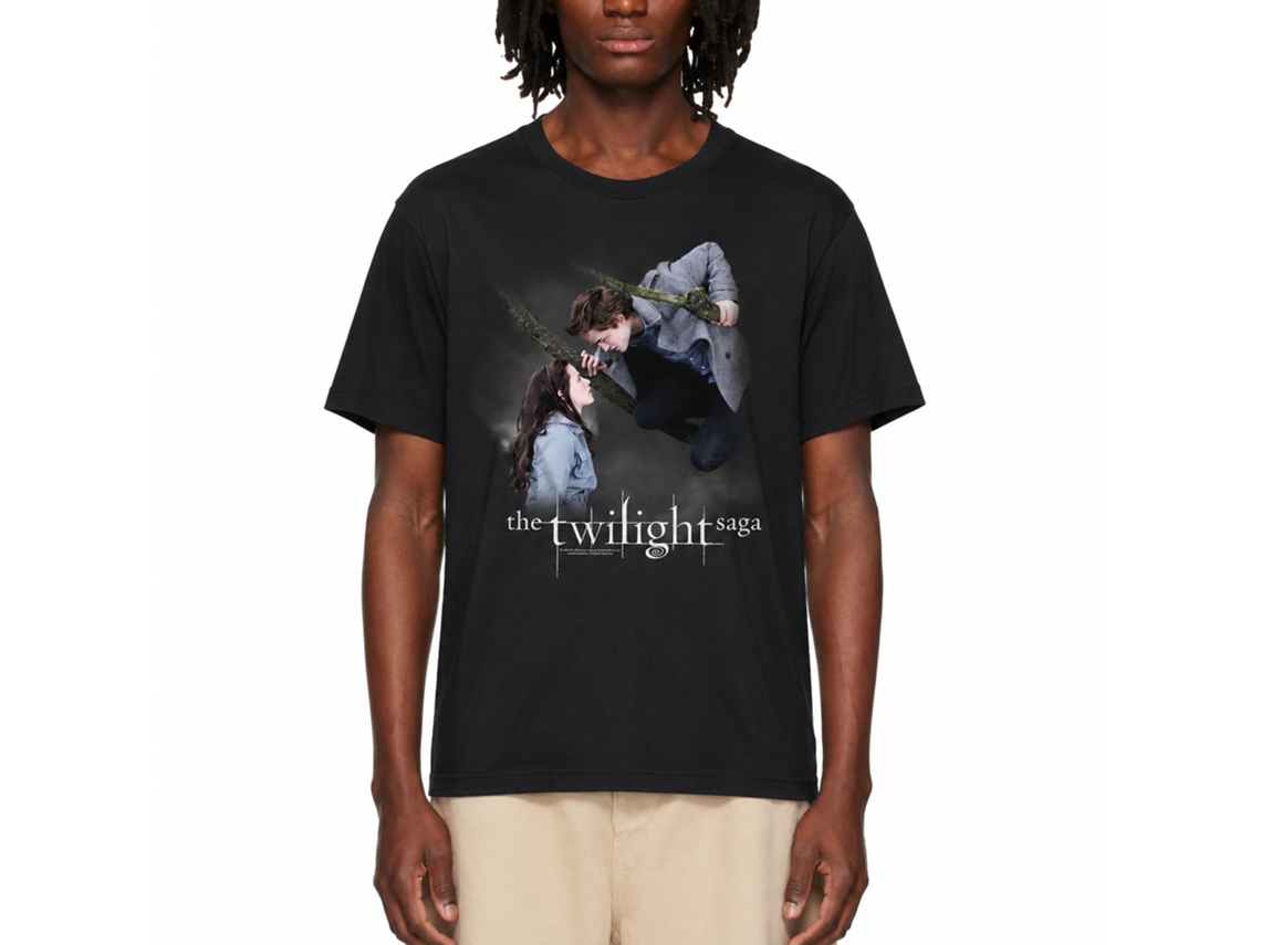 Rockinstone Twilight Movie Cloudy Tree Gaze Black Adult T-shirt Size:s