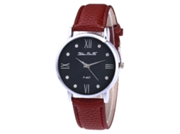 Relógio Zhoulianfa Fashion Casual para Homens e Mulheres com Pulseira de Couro Marrom