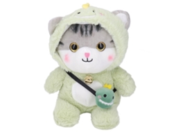 Primerox boneco de Pelúcia de Gato Bonito Cute Cartoon Presente para Crianças Namorada Verde 8.3 X 7.9 X 10.2in