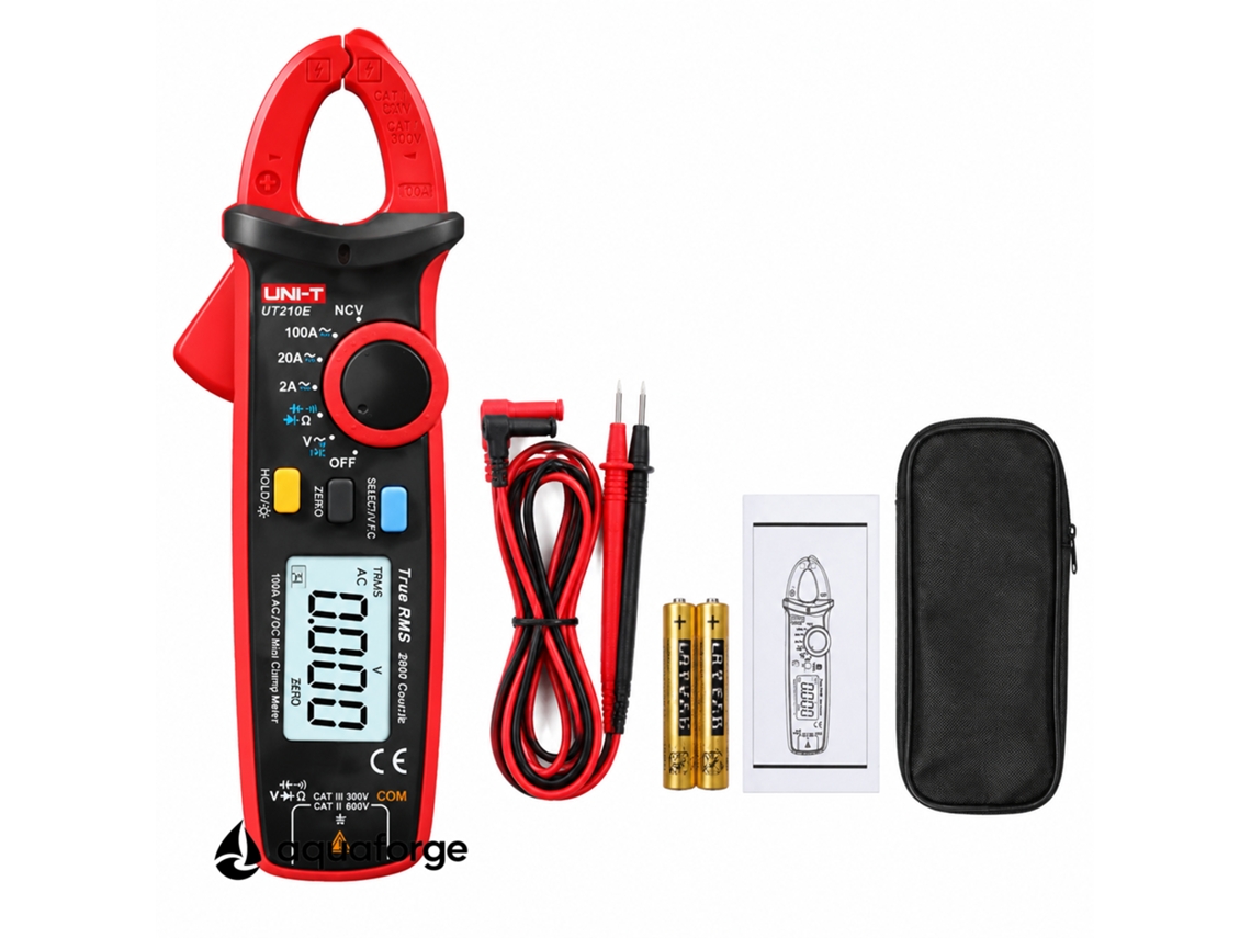 Alicate Amperimétrico Aquaforge Ut210e, 100a, True Rms